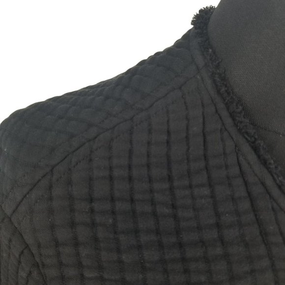 Isabel Marant Glasco Black Quilted Leather Belt Coat Size 40 Raw Hem Jacket - Picture 13 of 15